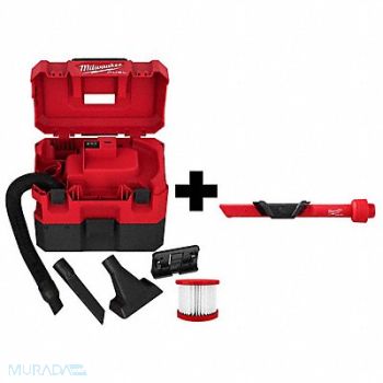 MILWAUKEE M12 FUEL 1.6 Gallon Vacuum 3-in-1 Tool, 387HH9