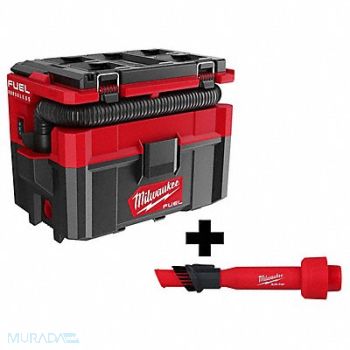 MILWAUKEE M18 2.5 Gallon Wet/Dry Vac + Attachment, 385XL0