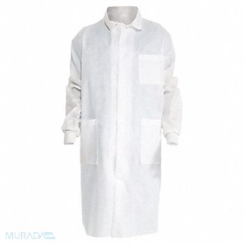KIMTECH LabCoat Knit Cuff Back Vent WHT 2XL PK10, 803Z42