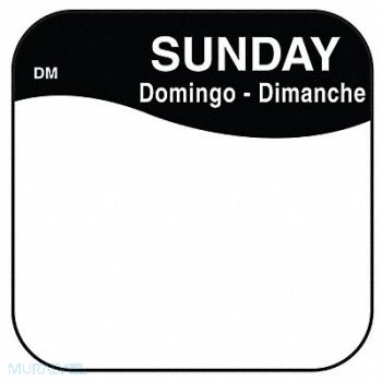 DAYMARK Food Safety Label Black/White 3/4 in H, 800MY2