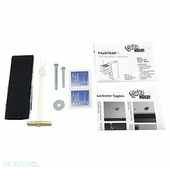 QUAKEHOLD! File Cabinet Fastener Strap Black, 12C168