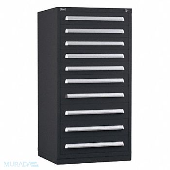VIDMAR Mod Drawer Cab 59 H 10 Drawer Black, 12C808