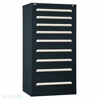 VIDMAR Mod Drawer Cab 59 H 9 Drawer Black, 12C810