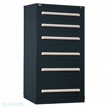 VIDMAR Mod Drawer Cab 59 H 6 Drawer Black, 12C813