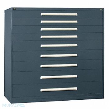 VIDMAR Mod Drawer Cab 59 H 9 Drawer Light Gray, 12C817
