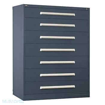 VIDMAR Mod Drawer Cab 59 H 7 Drawer Light Gray, 12C818