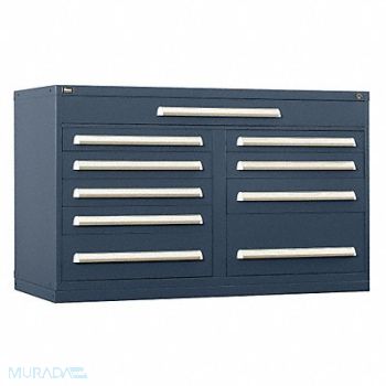 VIDMAR Mod Drawer Cab 37 H 10 Drawer Light Gray, 12C821
