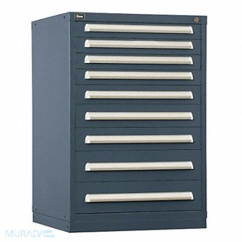 VIDMAR Mod Drawer Cab 44 H 9 Drawer Light Gray, 12C828