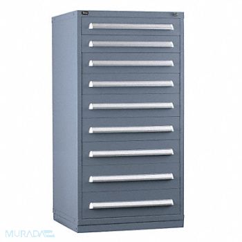 VIDMAR ModDrwrCab 59 x30 x28 Light Gray 9Drwr, 12C837