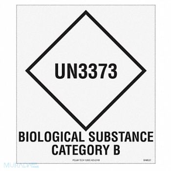 POLAR TECH Secondary Label 4 H 3-1/2 W PK500, 12F293