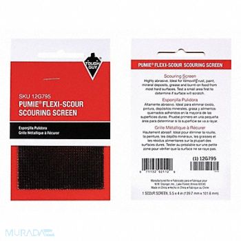 TOUGH GUY Scouring Screen 5 1/2 in L Gray, 12G795