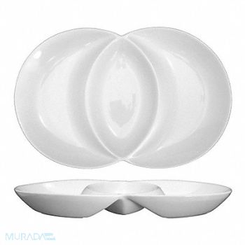 ITI Unity Double Well Plate 7 Oz White PK24, 12R906