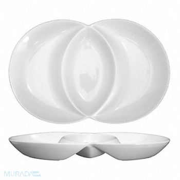 ITI Unity Double Well Plate 9-1/2Oz Wht PK12, 12R907