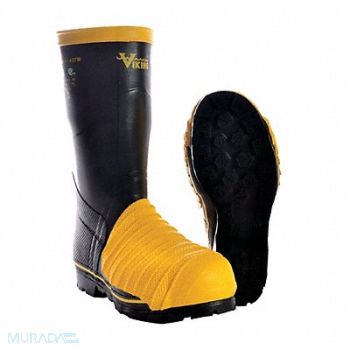 VIKING G3082 Rubber Boot Unisex 14 Knee Black PR, 12W848