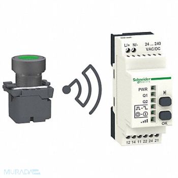 SCHNEIDER ELECTRIC Push Button Transmitter and Receiver Kit, 12Z271