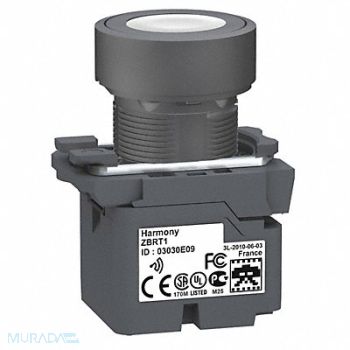 SCHNEIDER ELECTRIC Push Button with Transmitter White 22mm, 12Z276