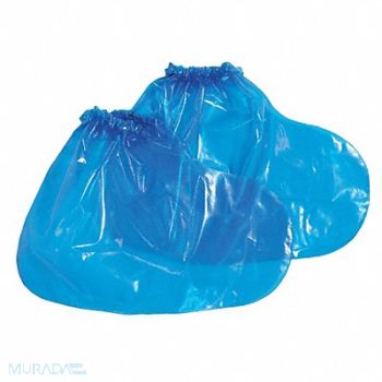 POLYCO Shoe Covers L Blue ISO 6 PK200, 12Z601