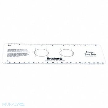BRADLEY Eyewash Tester Gauge, 133N56
