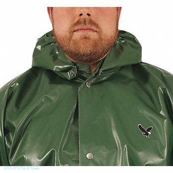 TINGLEY Rain Hood Green Snaps Nylon/Polyurethane, 13C746