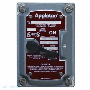 APPLETON ELECTRIC Motor Switch Device Cover 30A 600V 3P, 13G826