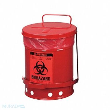 JUSTRITE Biohazard Waste Container 15 in W, 13M334