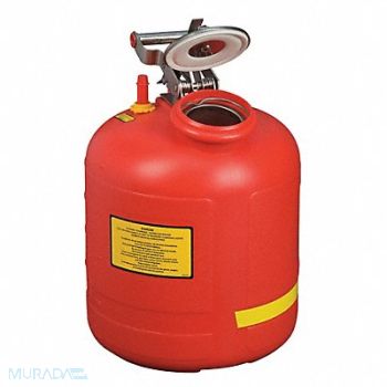 JUSTRITE Disposal Can 5 gal Red Polyethylene, 13M373