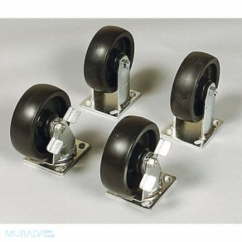 KNAACK Black Caster Set 6 in Dia., 13R539