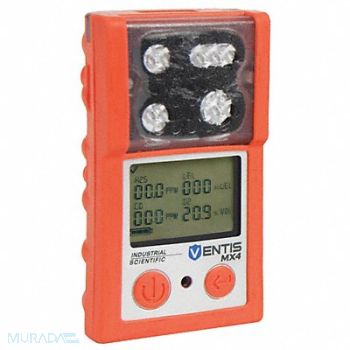 VENTIS MX4 Multi-Gas Detector 4-7/64 H Orange, 425Z59