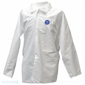 ACTION CHEMICAL Promax(R) Long Sleeve Shirt Wht XL PK50, 13V937