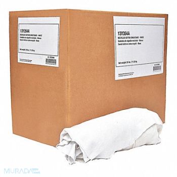 TOUGH GUY Cloth Rag Sweatshirt Cotton White, 13Y354