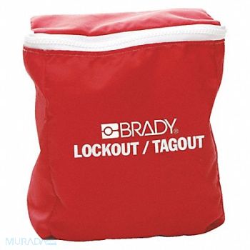 BRADY Lockout Pouch Unfilled Red, 15Y556