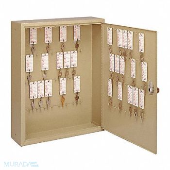 MMF INDUSTRIES Motor Vehicle Key Cabinet 60 Key Sand, 162L13