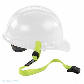 GEM PRODUCTS Hard Hat Lanyard with Clamp Elastic Lime, 16M262