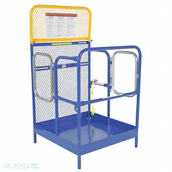 VESTIL Steel Work Platform w/2 Door Entry 36x36, 173C73