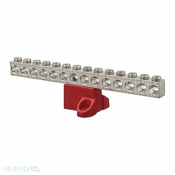 NSI INDUSTRIES Ground Bar Aluminum 14 Circuit 2/0-14AWG, 173U75