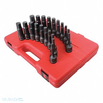 SUNEX TOOLS Impact Hex Master Set 20 pcs. 1/2, 182K79