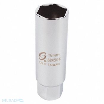 SUNEX TOOLS Thin Wall Spark Plug Socket 16mm 3/8, 182L16