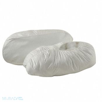 DUPONT Shoe Covers M 5in Wht Elastic Top PK300, 25RP54