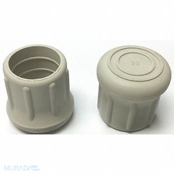 GRAINGER APPROVED Protective Leg Tip SlipOn Rd 1-7/32 PK10, 18AE11