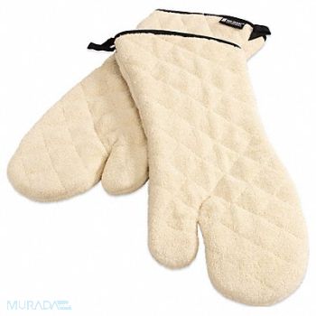 SAN JAMAR Oven Mitt Terrys Hvy Dty 500F Cap 17 PR, 191V97