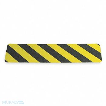 WOOSTER AntiSlip Tread 24 inLx6 inW BLK/YLW PK10, 1AJZ1