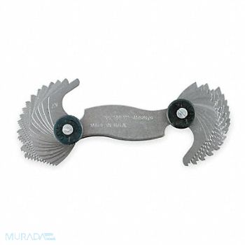 MITUTOYO Thread Pitch Gauge Set Thread Ang 60 deg, 1ARB4