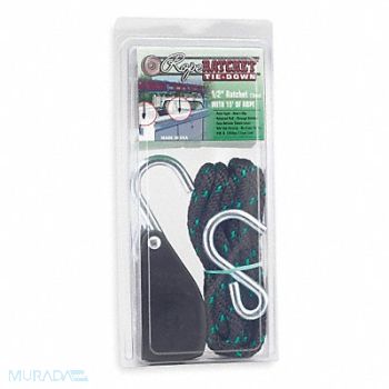 Rope Ratchet Hook 15 ft.L Polypropylene, 1DJP5