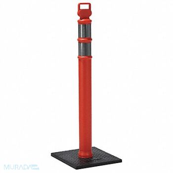 GRAINGER APPROVED G9281 Delineator Post with Base 45 In Orange, 1EKU7