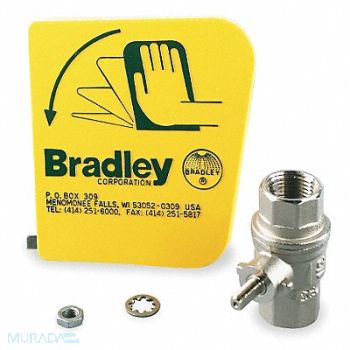 BRADLEY Plastic Handle With Ball Valve, 1FBE1