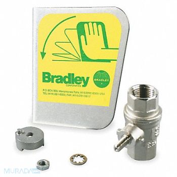 BRADLEY Stainless Handle with Ball Valve, 1FBE3