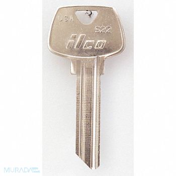 KABA ILCO Key Blank Brass Type S22 6 Pin PK10, 1GAR8