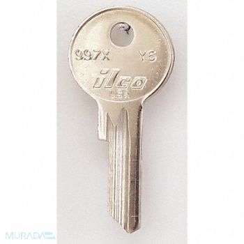 KABA ILCO Key Blank Brass Type Y6 4 Pin PK10, 1GAT5