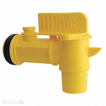 GRAINGER APPROVED Drum Faucet EVA Yellow NPT, 1GUD4