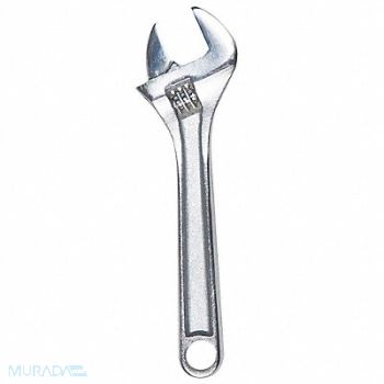 WESTWARD Adj. Wrench Steel Chrome 12, 1NYA5